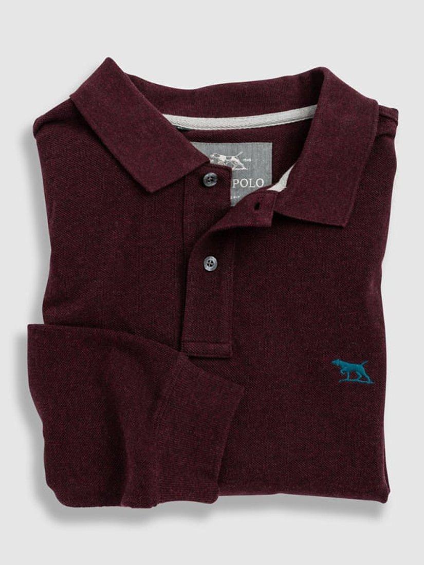 Product image 4 of 5, which shows Rodd & Gunn Long Sleeve Regular Fit Gun Polo Top, Syrah, XXXL