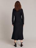 Ghost Kaia Button Through Satin Midi Dress