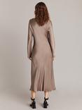 Ghost Kaia Button Through Satin Midi Dress