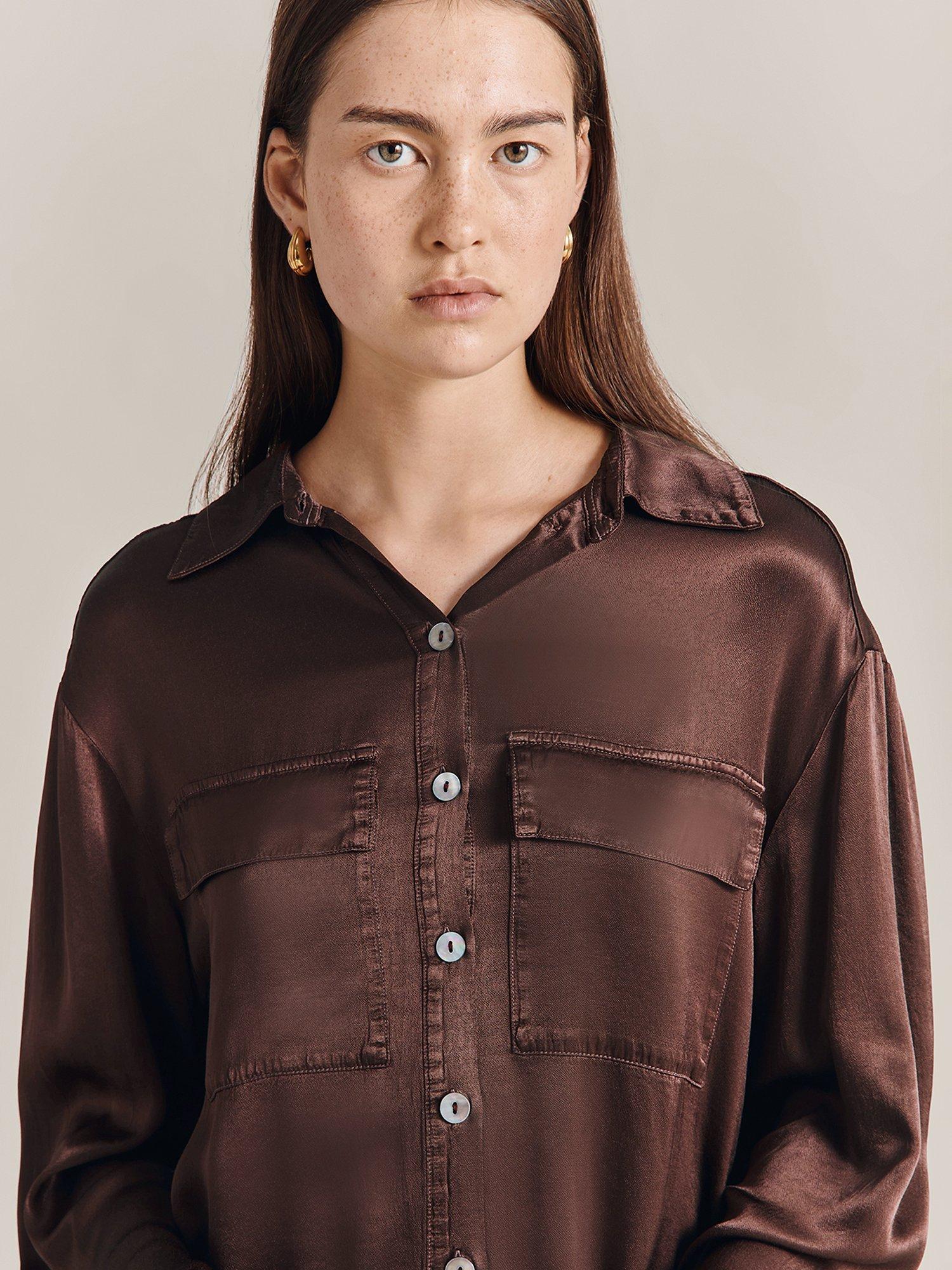 Ghost Cora Shirt, Dark Aubergine, XS