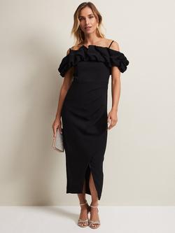 Phase Eight Mallory Off The Shoulder Maxi Dress, Black, Black