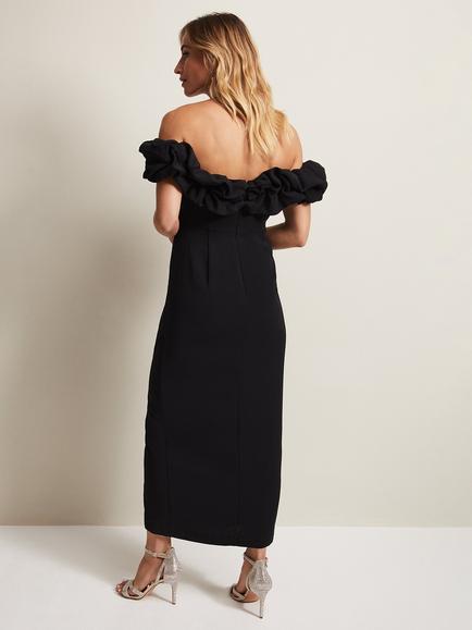 Phase Eight Mallory Off The Shoulder Maxi Dress, Black - view 2, Black