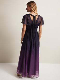 Phase Eight Selene Ombre Maxi Dress, Purple - view 2, Purple