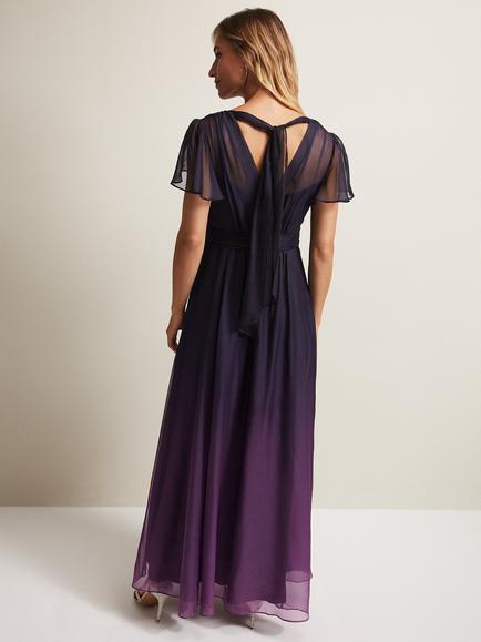 Phase Eight Selene Ombre Maxi Dress, Purple - view 2, Purple