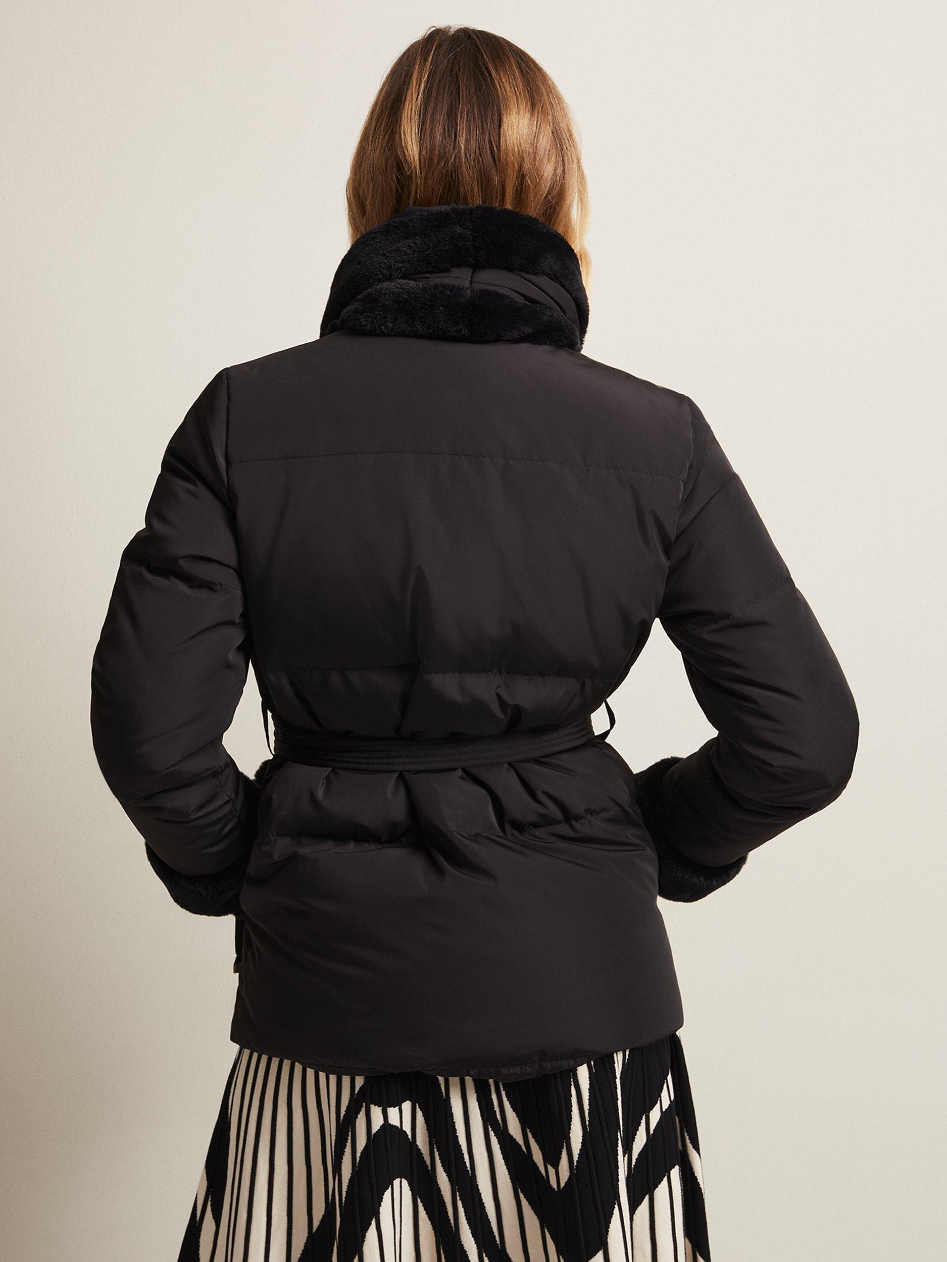 Product image 2 of 8, which shows Phase Eight Nelle Puffer Coat, Black, 12