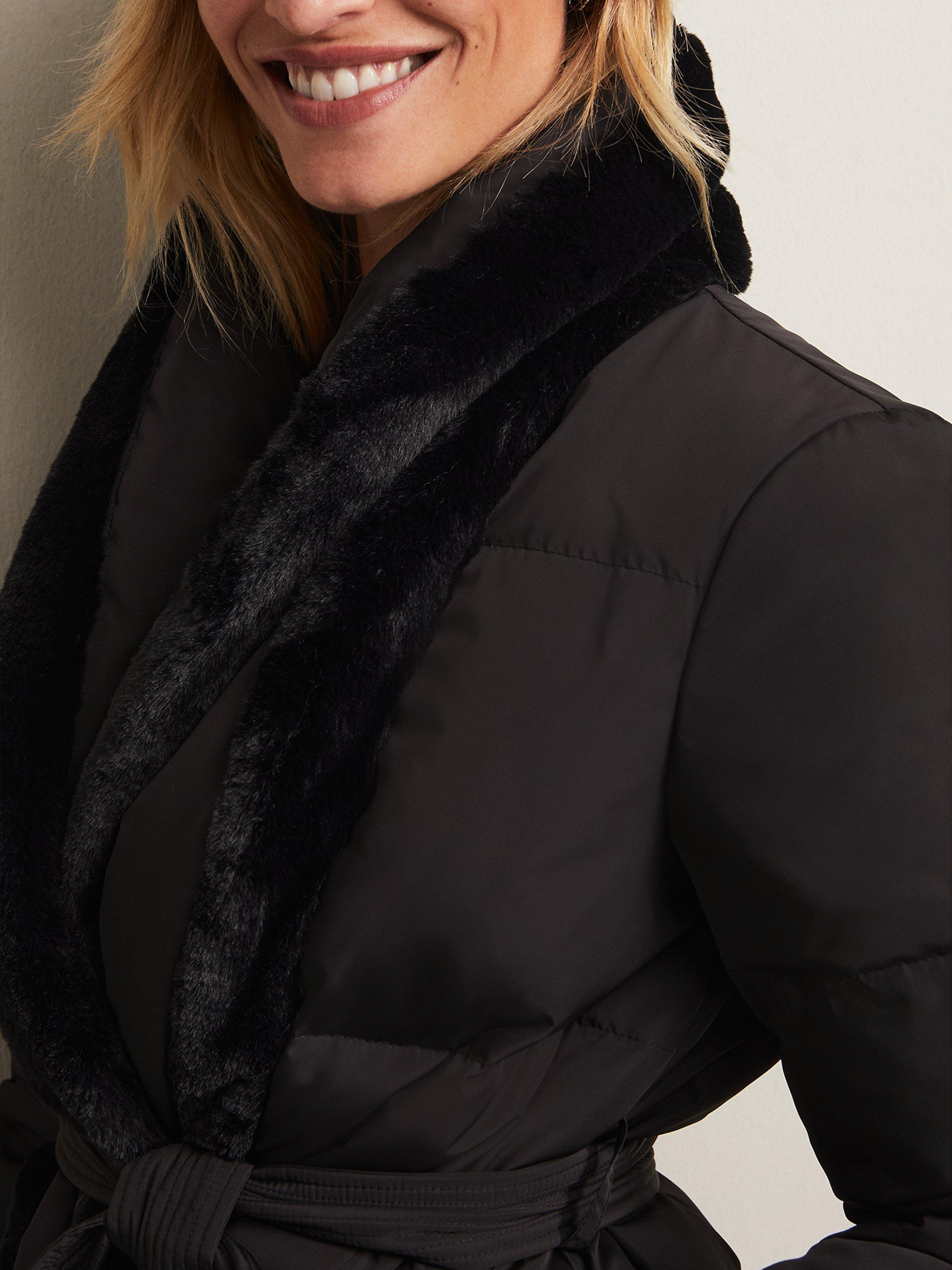 Product image 4 of 8, which shows Phase Eight Nelle Puffer Coat, Black, 12