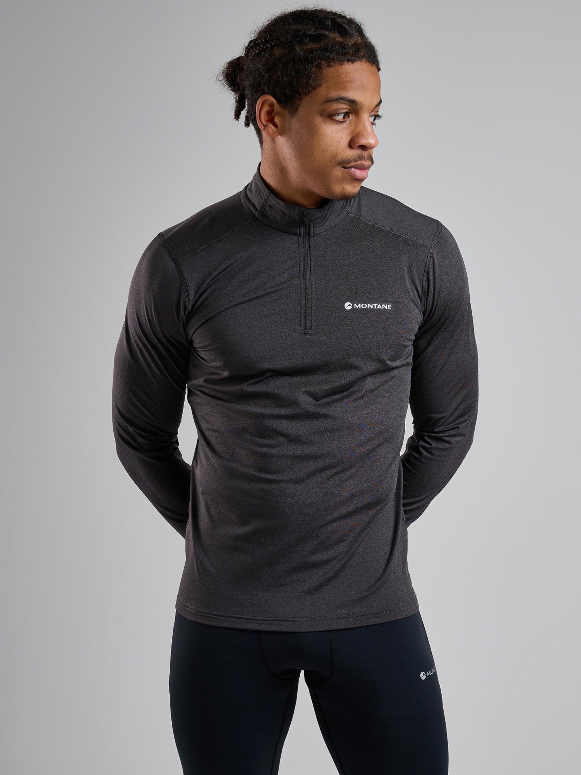 Product image 4 of 5, which shows Montane Dart XT Thermal Zip Neck Long Sleeved Top, Midnight Grey, S
