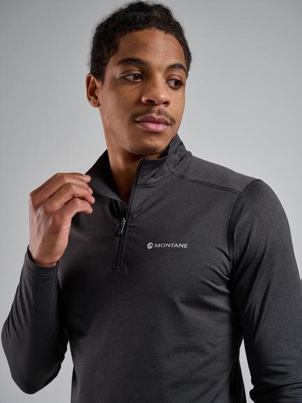 Montane Dart XT Thermal Zip Neck Long Sleeved Top - view 2, Midnight Grey