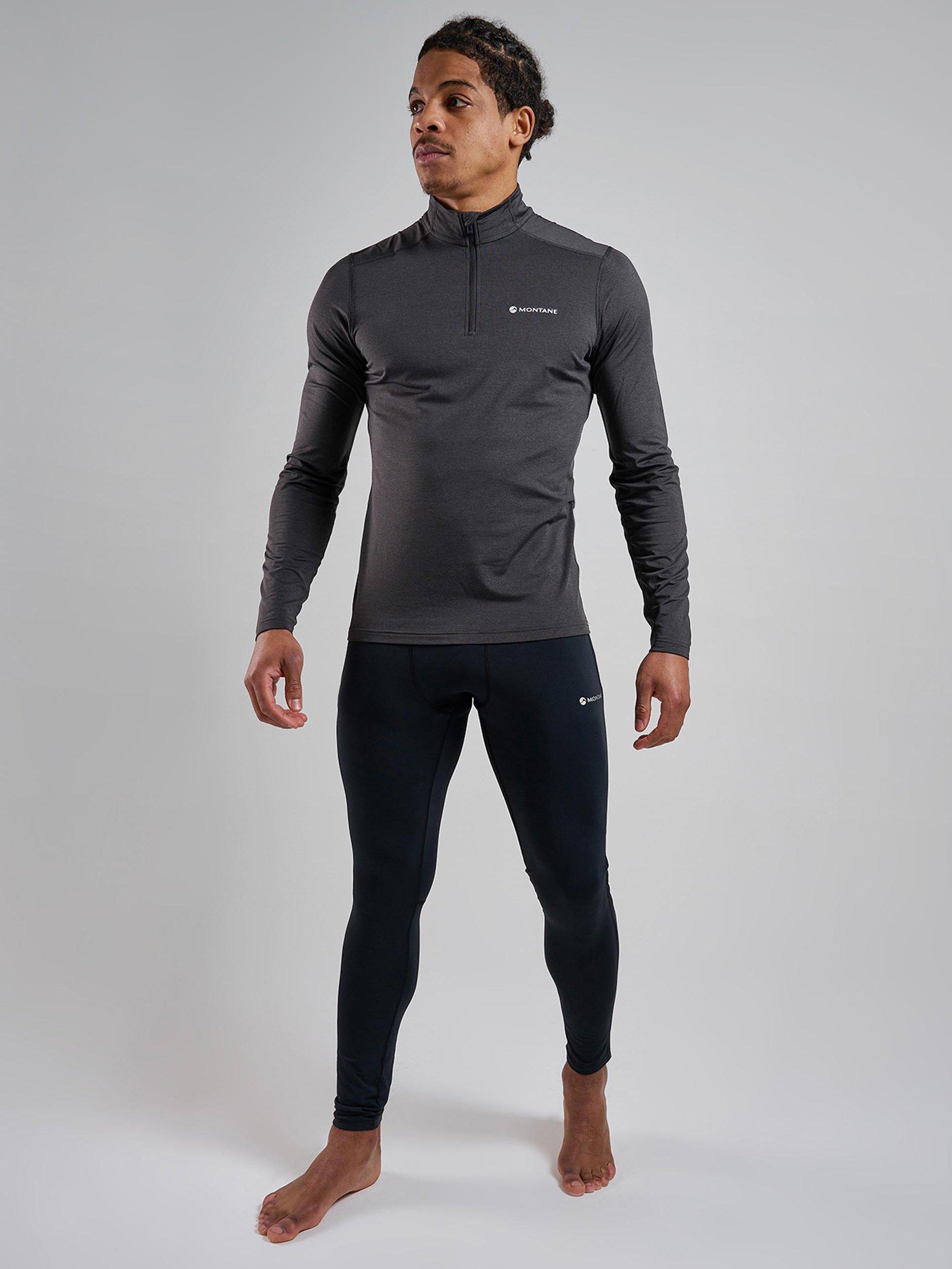 Product image 3 of 5, which shows Montane Dart XT Thermal Zip Neck Long Sleeved Top, Midnight Grey, S