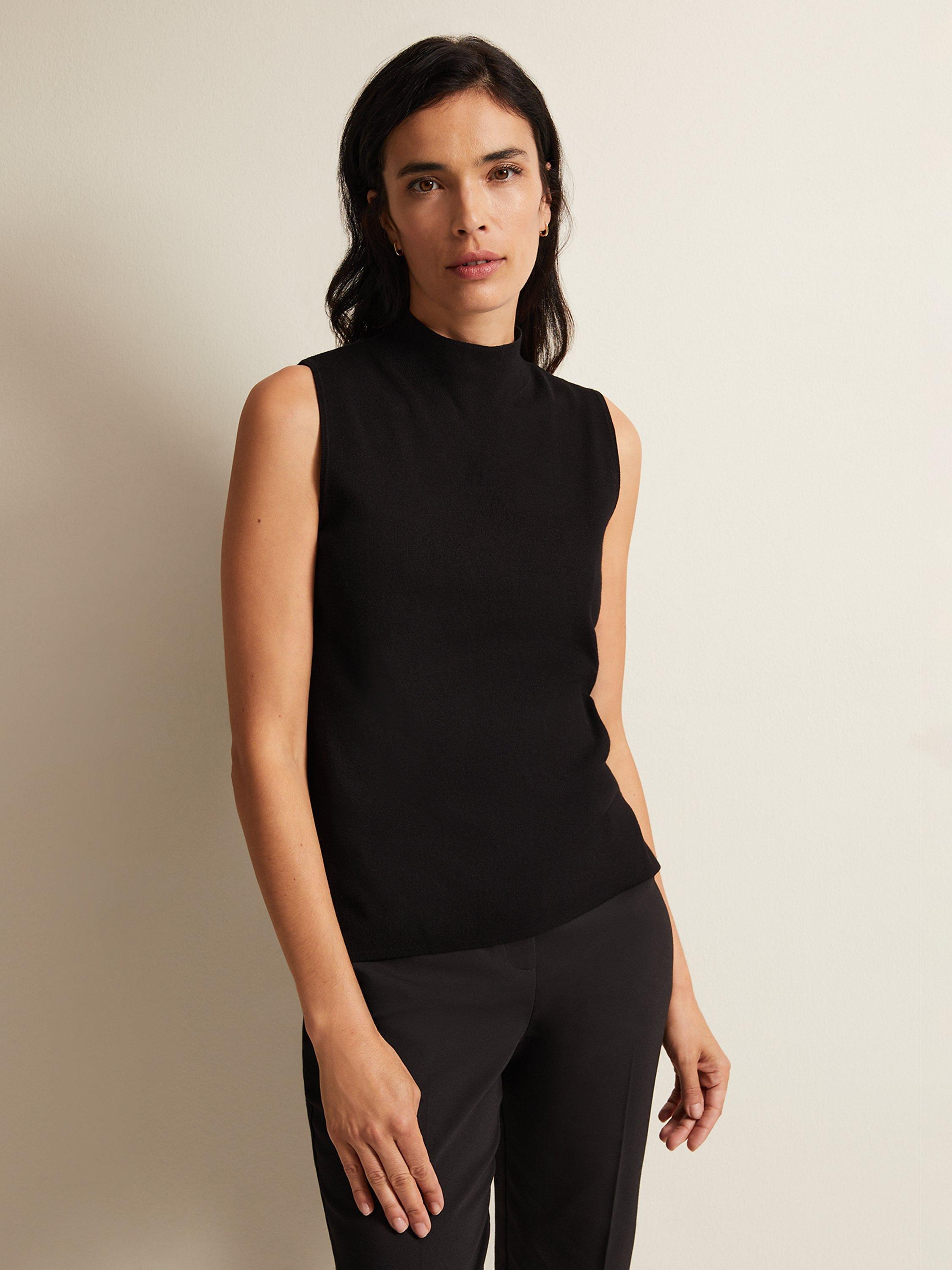 Black high neck tank top sale