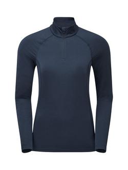 Montane Dart XT Thermal Zip Neck Long Sleeved Top, Eclipse Blue