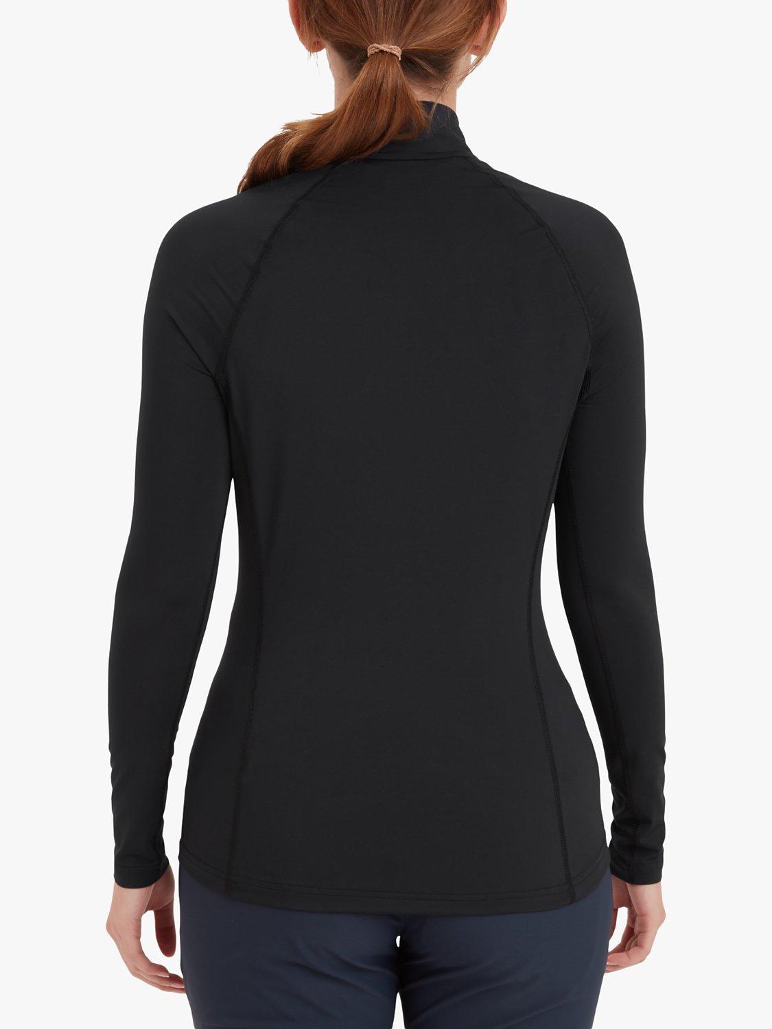 Product image 2 of 4, which shows Montane Dart XT Thermal Zip Neck Long Sleeved Top, Black, 8