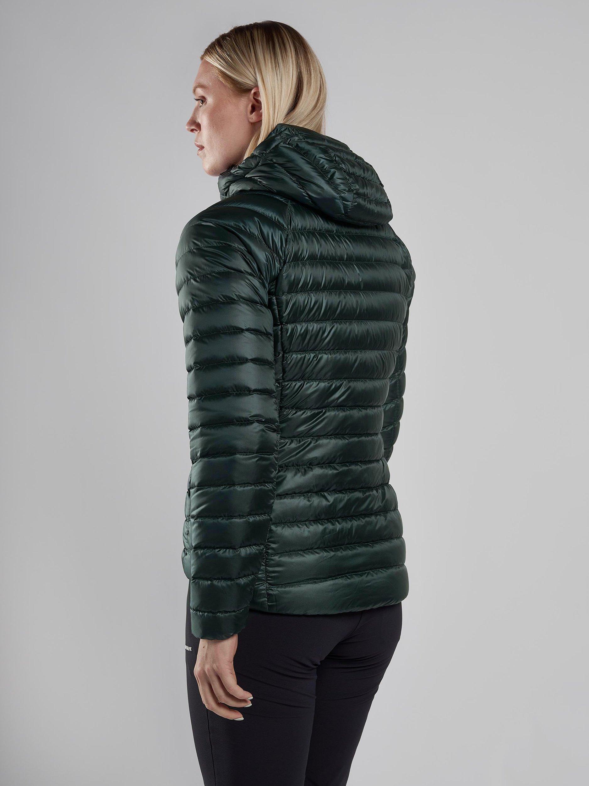Product image 4 of 10, which shows Montane Anti-Freeze Women's Recycled Packable Down Jacket, Deep Forest, 8