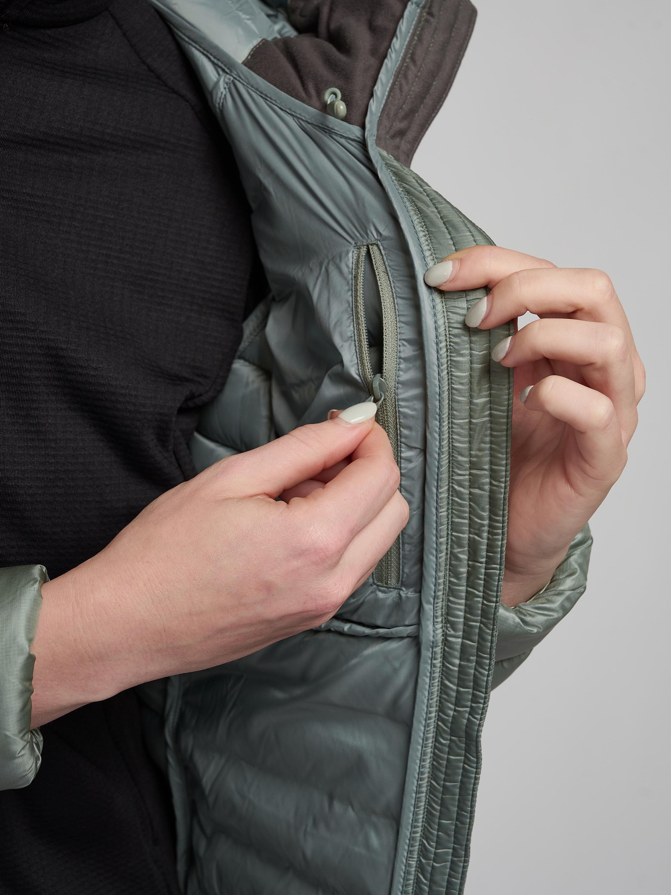 Product image 7 of 10, which shows Montane Anti-Freeze Women's Recycled Packable Down Jacket, Pale Sage, 8