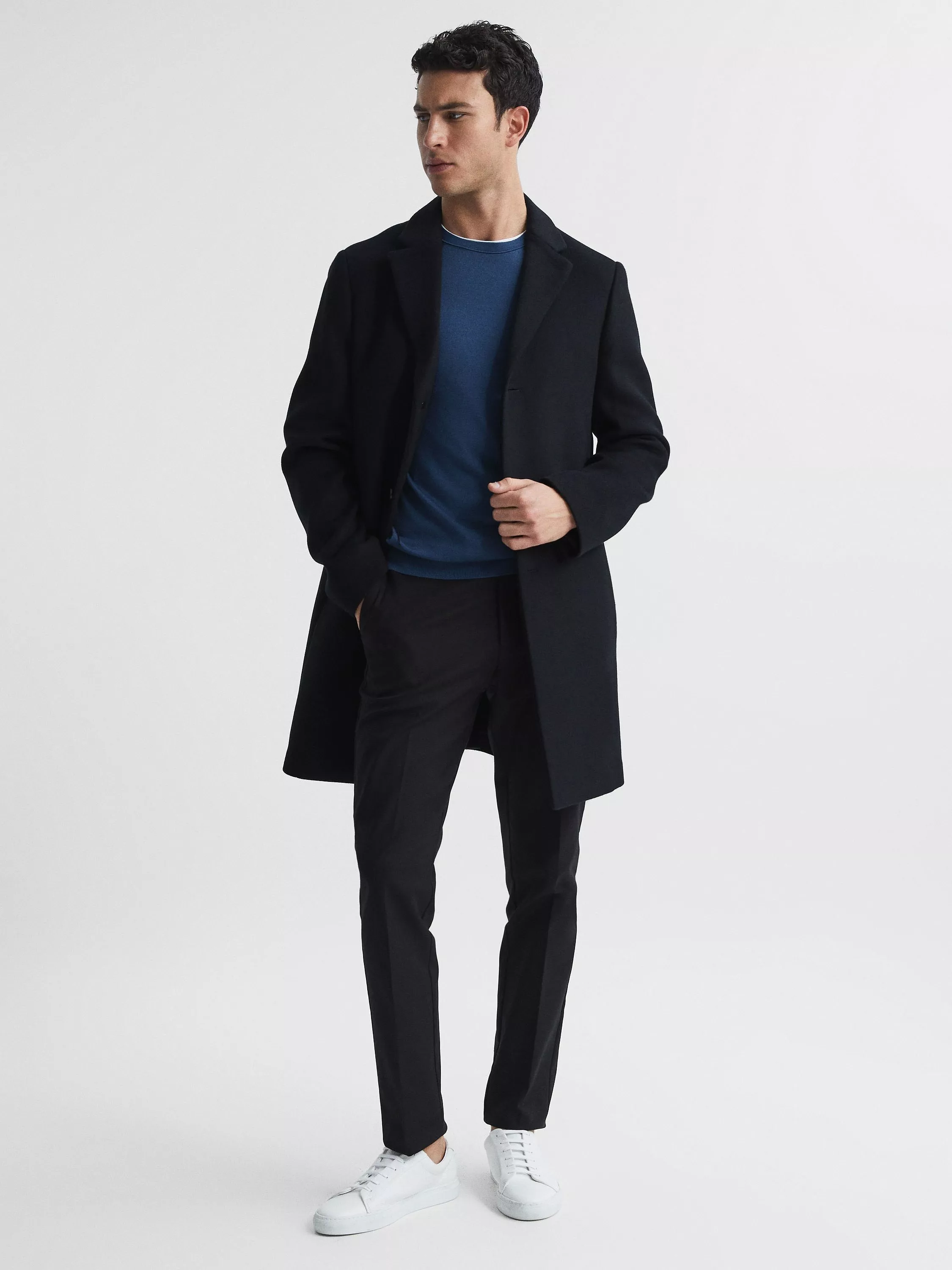 Mens overcoat reiss hotsell