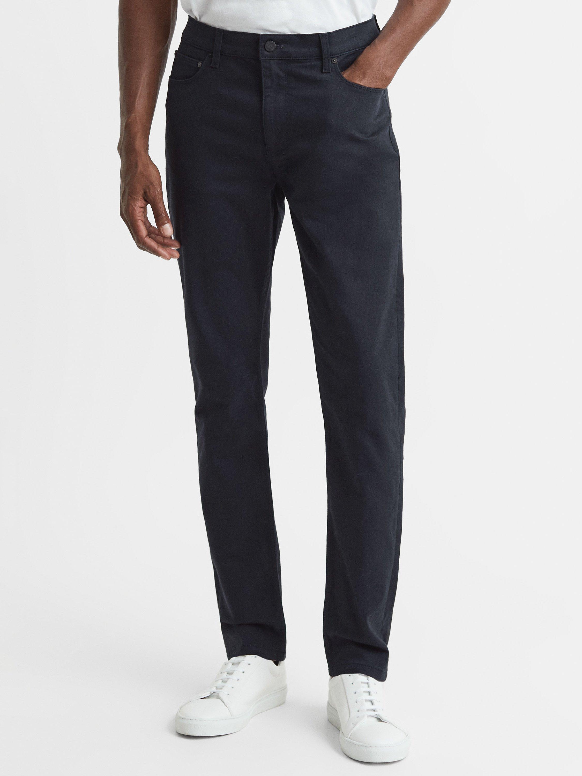 Product image 1 of 5, which shows Reiss Deep Slim Fit Jeans, Indigo, 28R