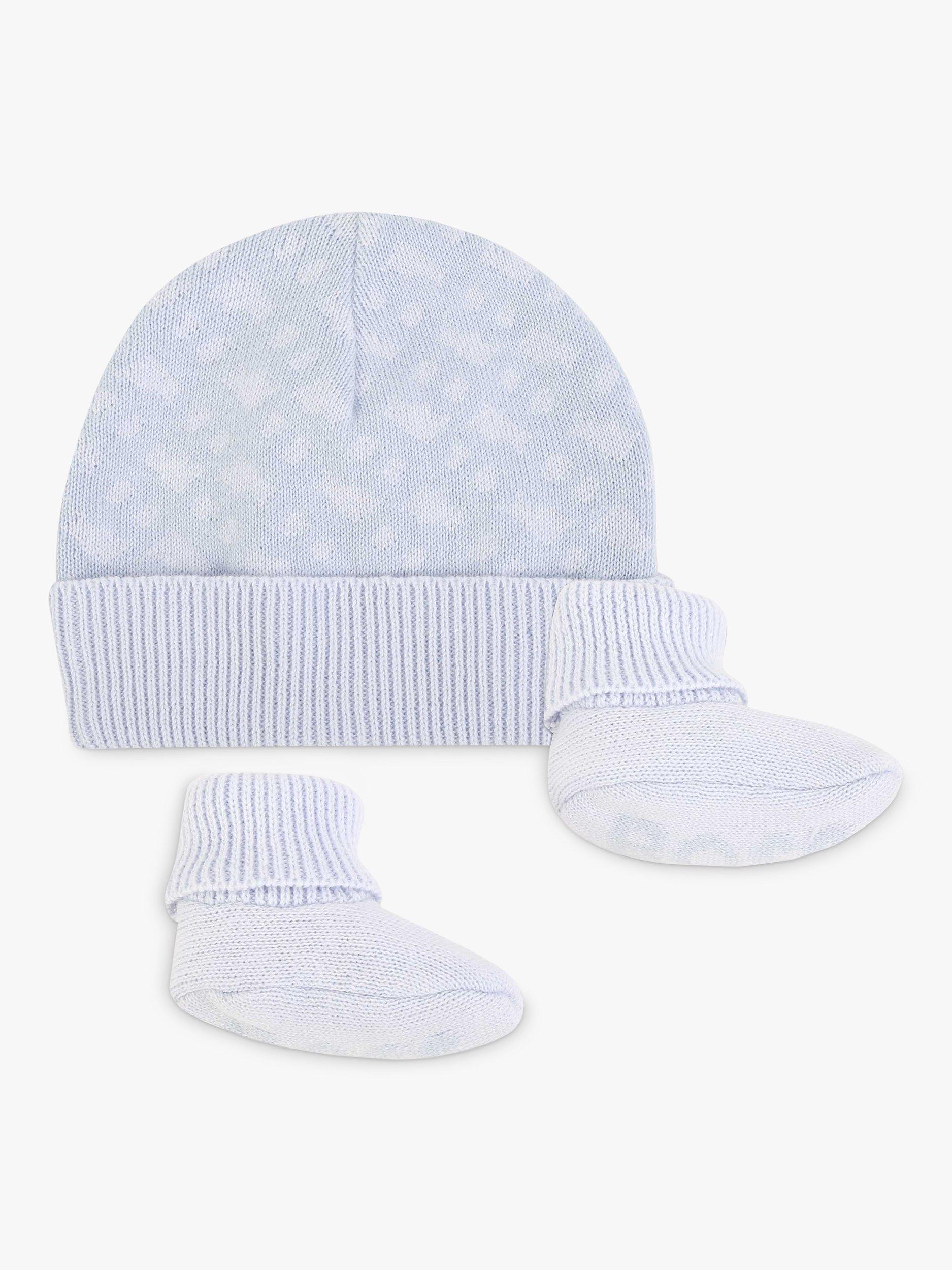 Product image 1 of 3, which shows BOSS Baby Hat & Slippers Set, Blue, 1 months