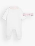 BOSS Baby Sleepsuit & Headband Set, Off White/Pink