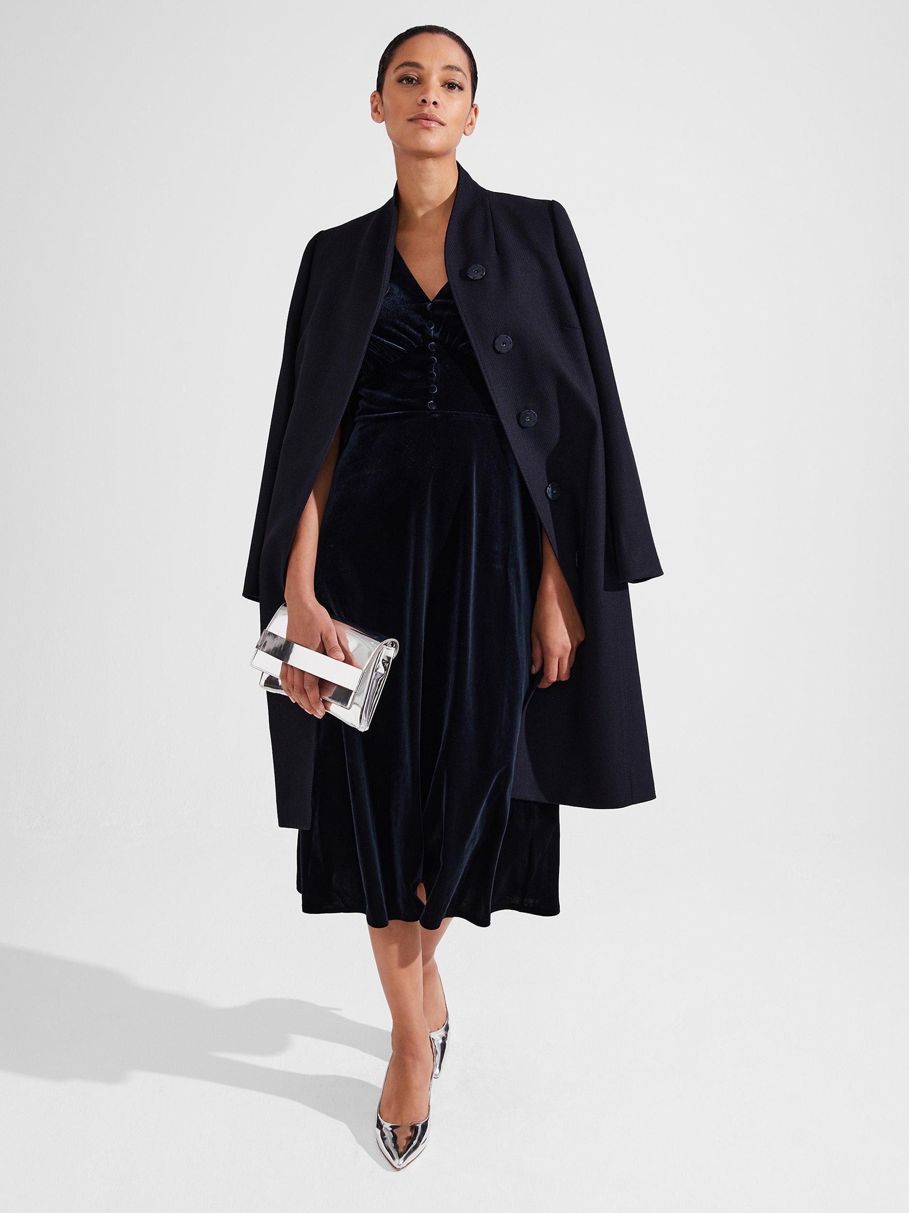 Product image 6 of 8, which shows Hobbs Alessia Jersey Dress, Hobbs Navy, 8