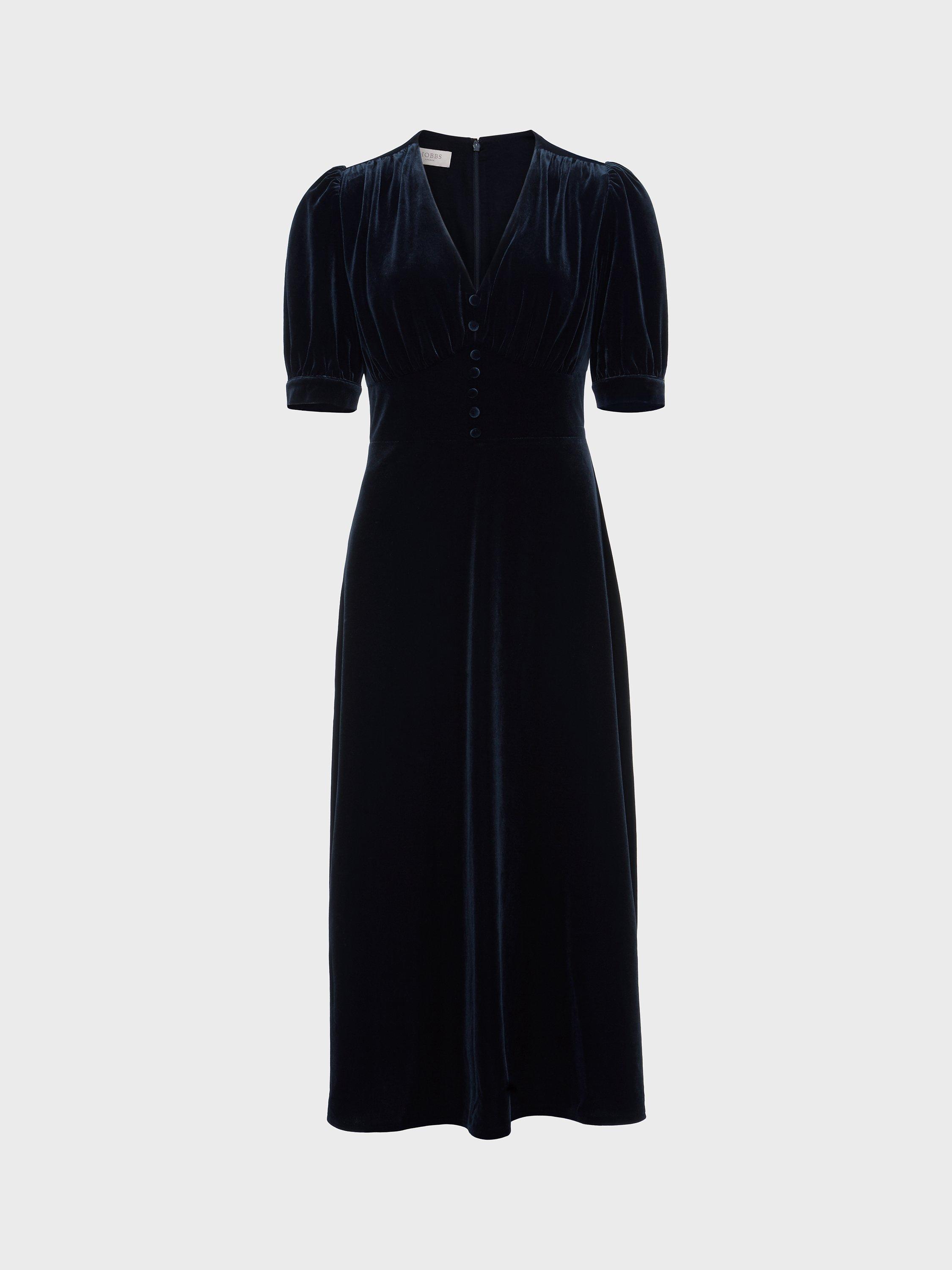 Product image 8 of 8, which shows Hobbs Alessia Jersey Dress, Hobbs Navy, 8