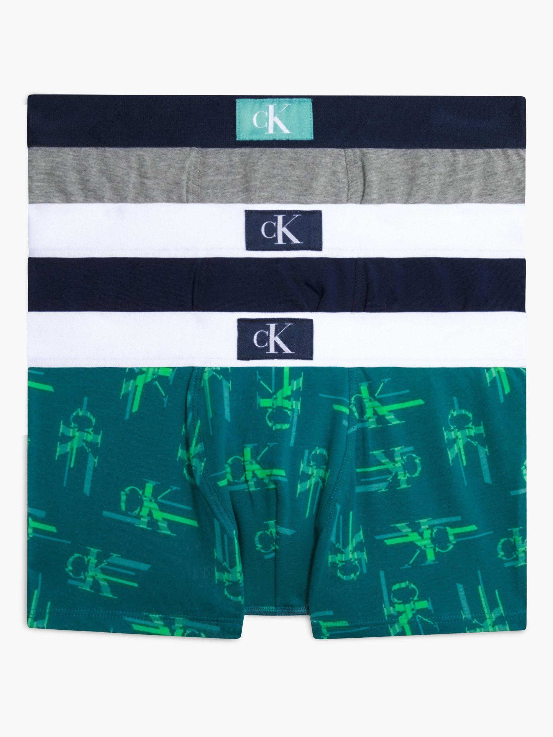Calvin Klein Kids' Monogram Logo Trunks, Pack of 3, Multi