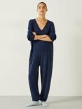 HUSH Elle Supersoft V-Neck Onesie, Midnight Navy