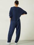 HUSH Elle Supersoft V-Neck Onesie, Midnight Navy