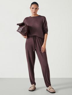 HUSH Elle Super Soft Lounge Joggers containing LENZING™ ECOVERO™ Viscose, Chocolate Melange