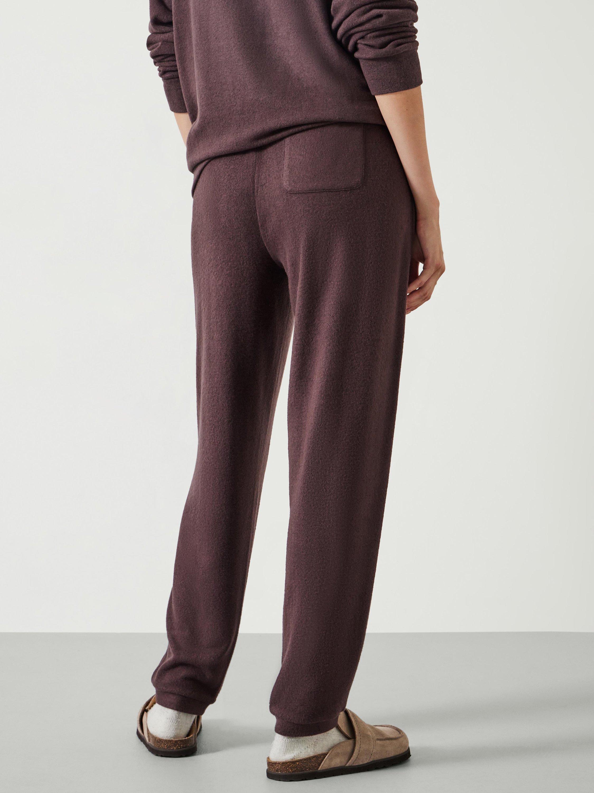 HUSH Elle Supersoft Relaxed Lounge Joggers, Chocolate Melange, XXS