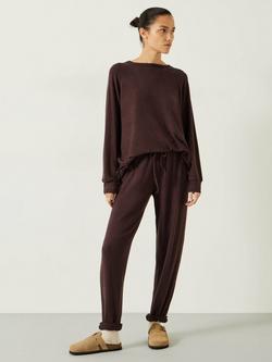 HUSH Elle Supersoft Raglan Sleeve Top containing LENZING™ ECOVERO™ Viscose - view 2, Chocolate Melange