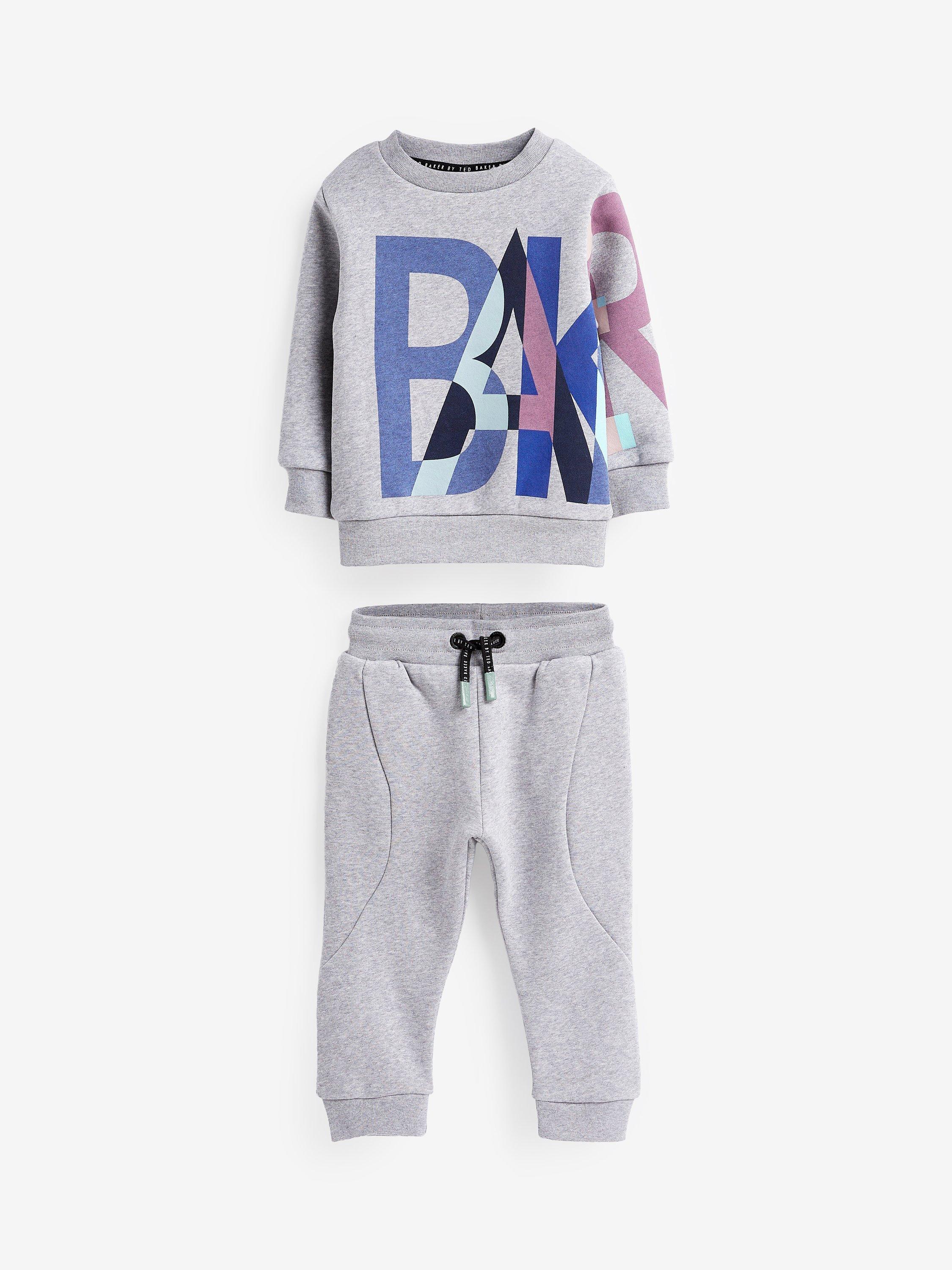 Ted Baker Baby Logo Sweatshirt & Joggers Tracksuit Set, Grey