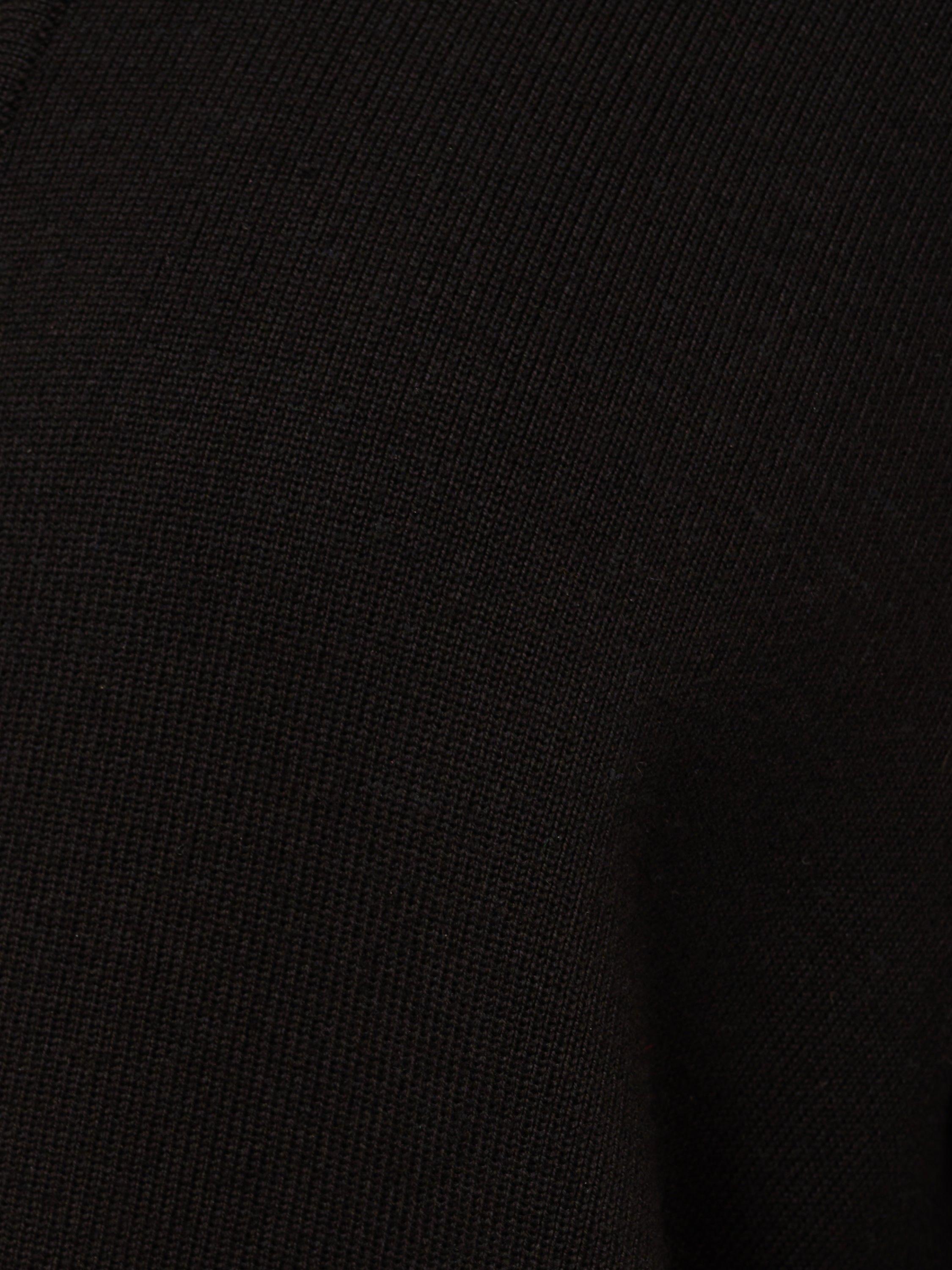Product image 6 of 6, which shows Adrianna Papell Crew Neck Cardigan With Stitch Detail, Black/Cream, L