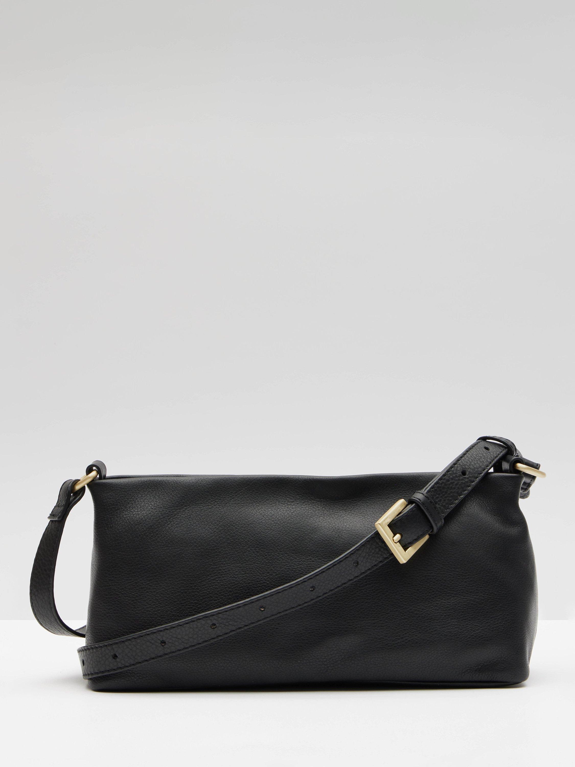 HUSH Bella Leather Shoulder Bag, Black, One Size