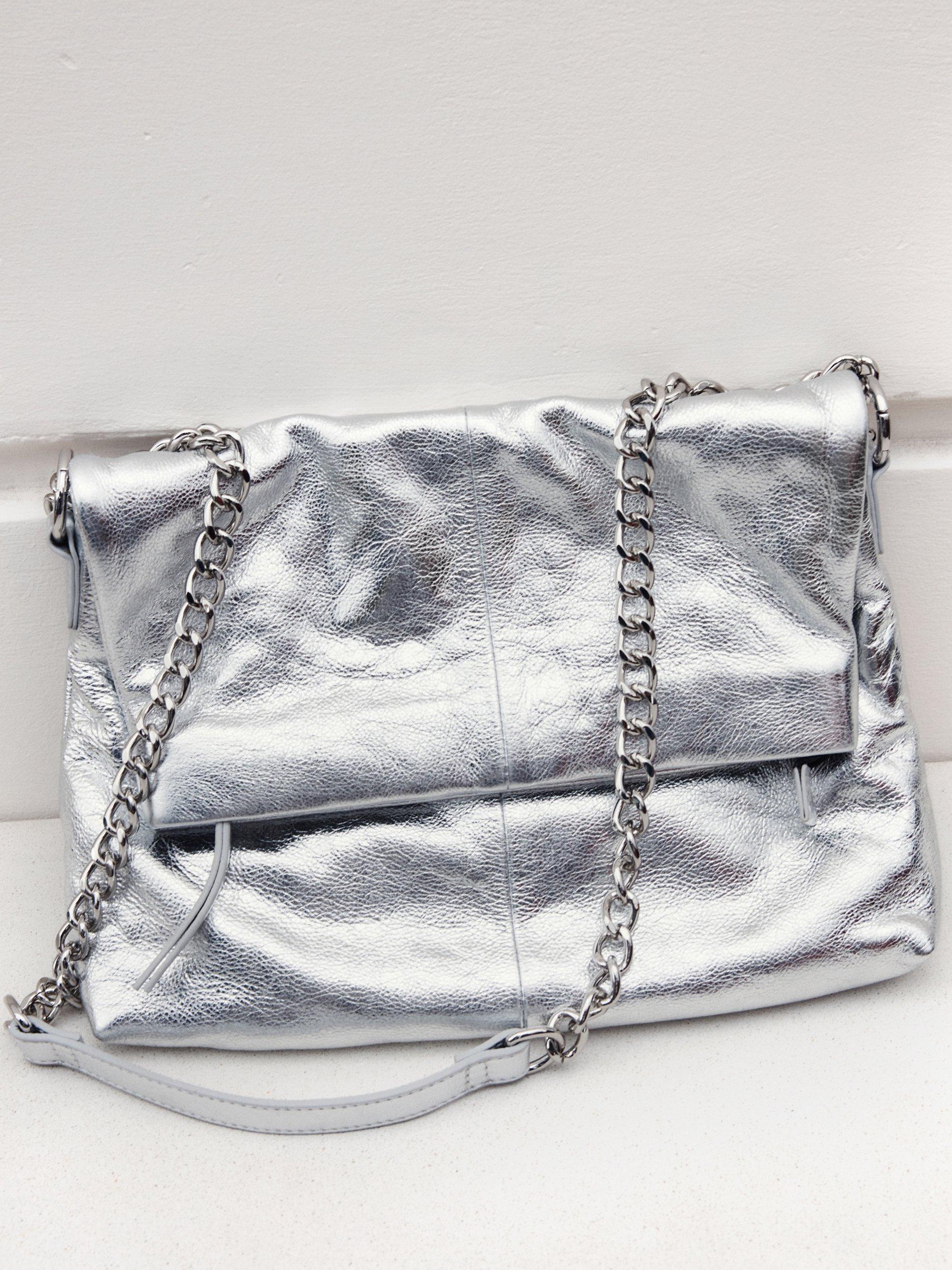 Silver chain handbag deals