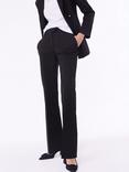 Baukjen Hester Newlife Wool Blend Flared Trousers, Caviar Black