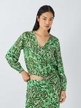 John Lewis ANYDAY Solare Print Shirt Top, Green/Multi