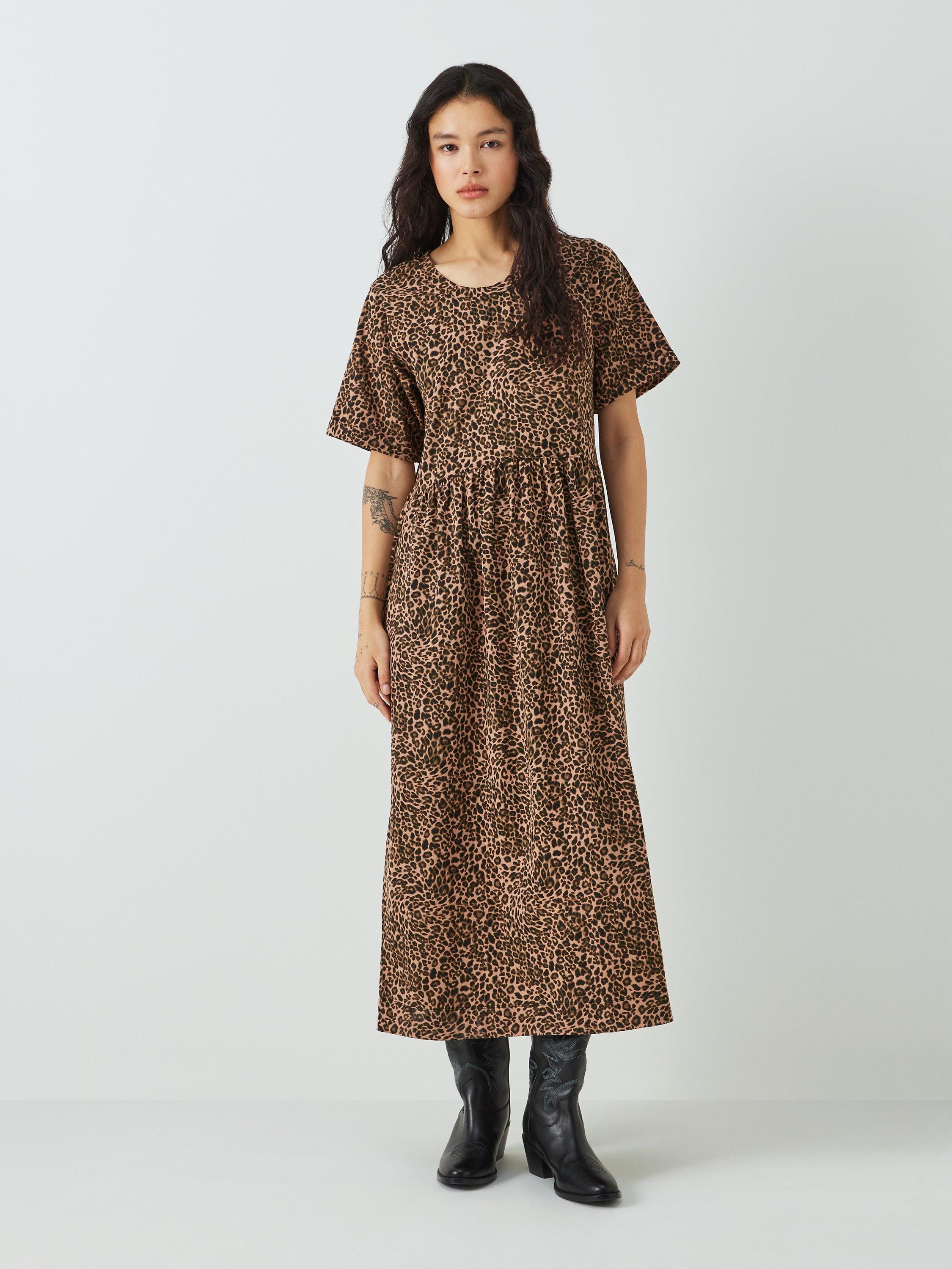 AND/OR Anna Animal Print Jersey Smock Dress, Multi