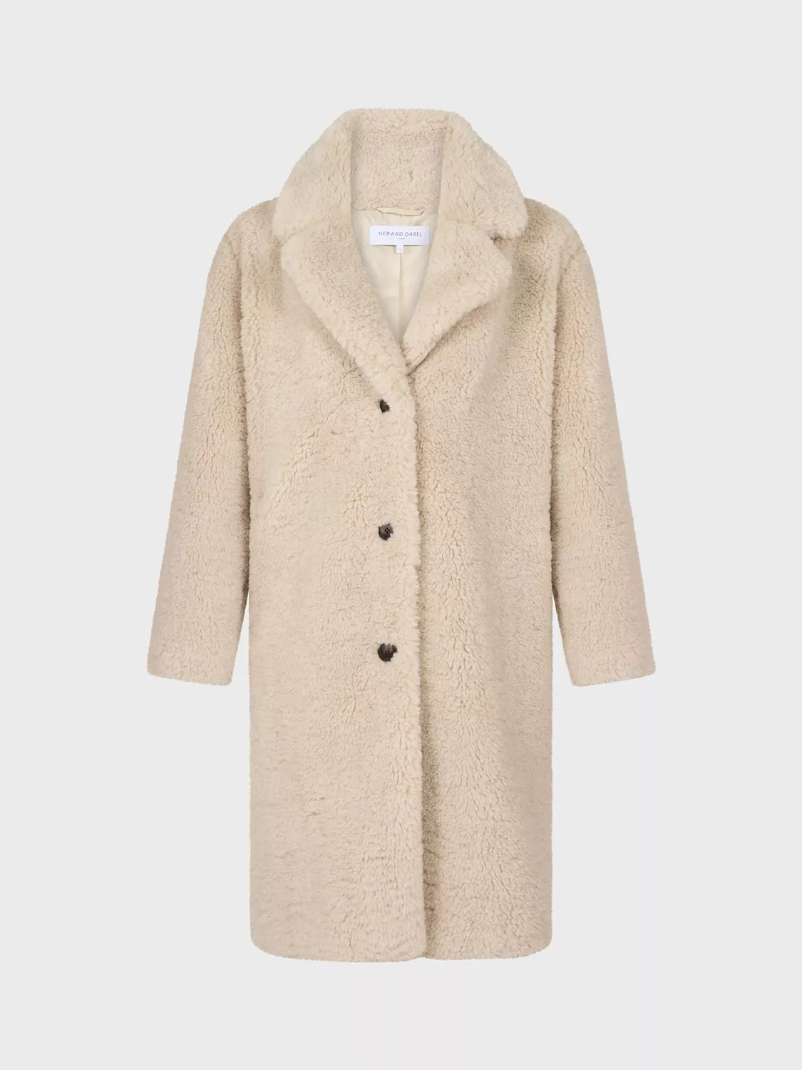 Gerard Darel Serena Teddy Coat Natural