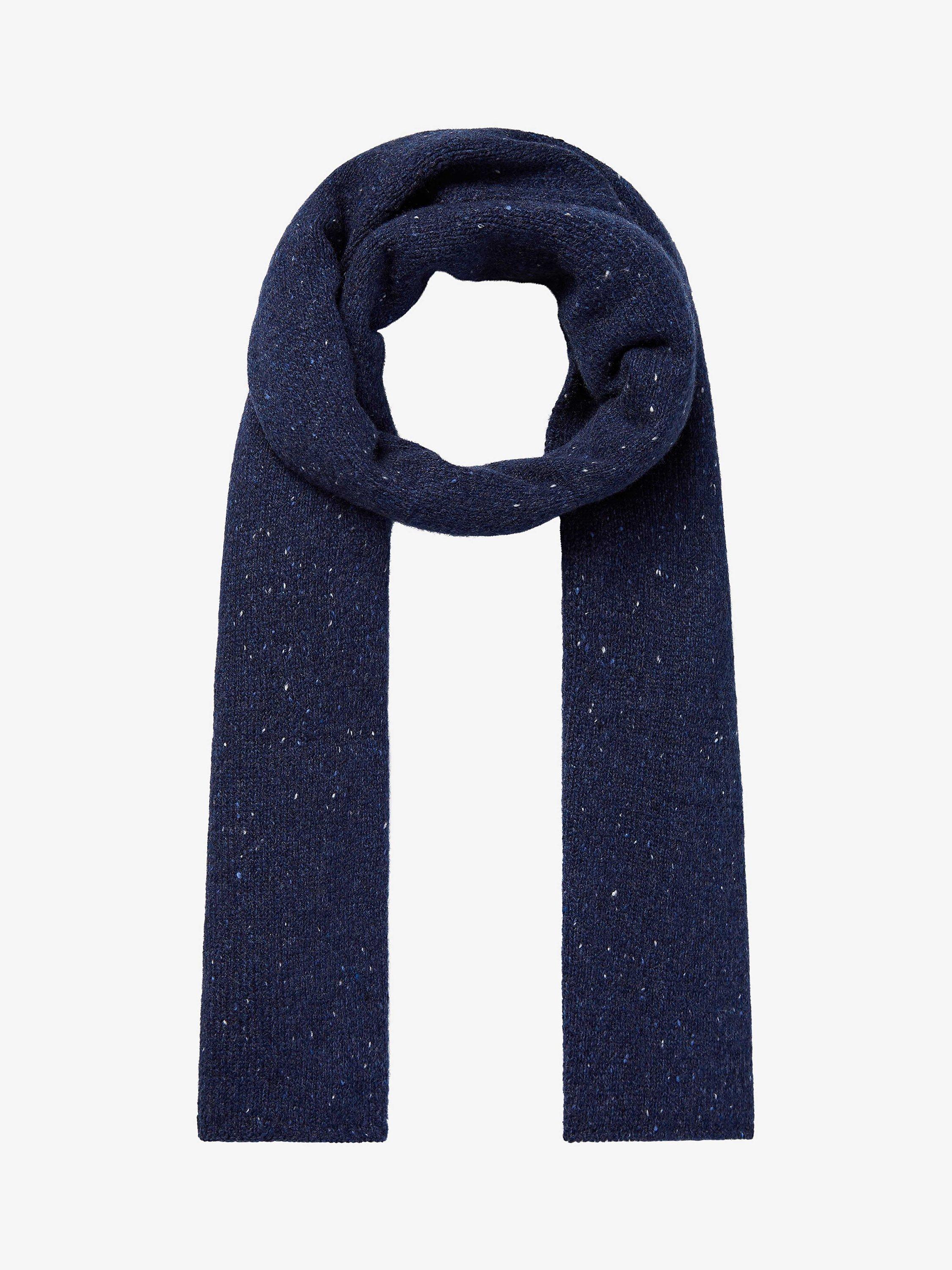 Brora Cashmere Donegal Scarf, French Navy, One Size
