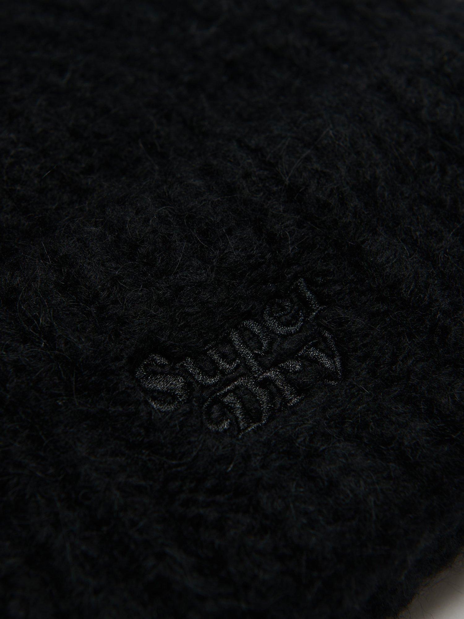 Product image 2 of 2, which shows Superdry Rib Knit Beanie Hat, Black, One Size