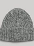 Superdry Rib Knit Beanie Hat, Grey Marl