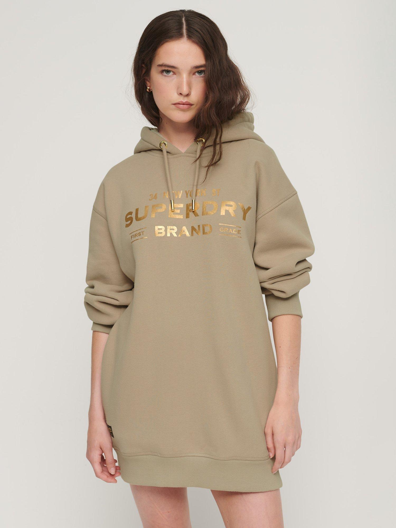 Superdry Luxe Metallic Logo Hoodie Dress