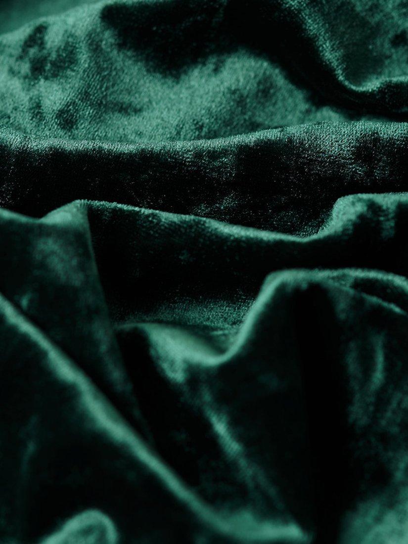 Product image 4 of 6, which shows Superdry Velvet Long Sleeve Mini Dress, Deepest Green, 6