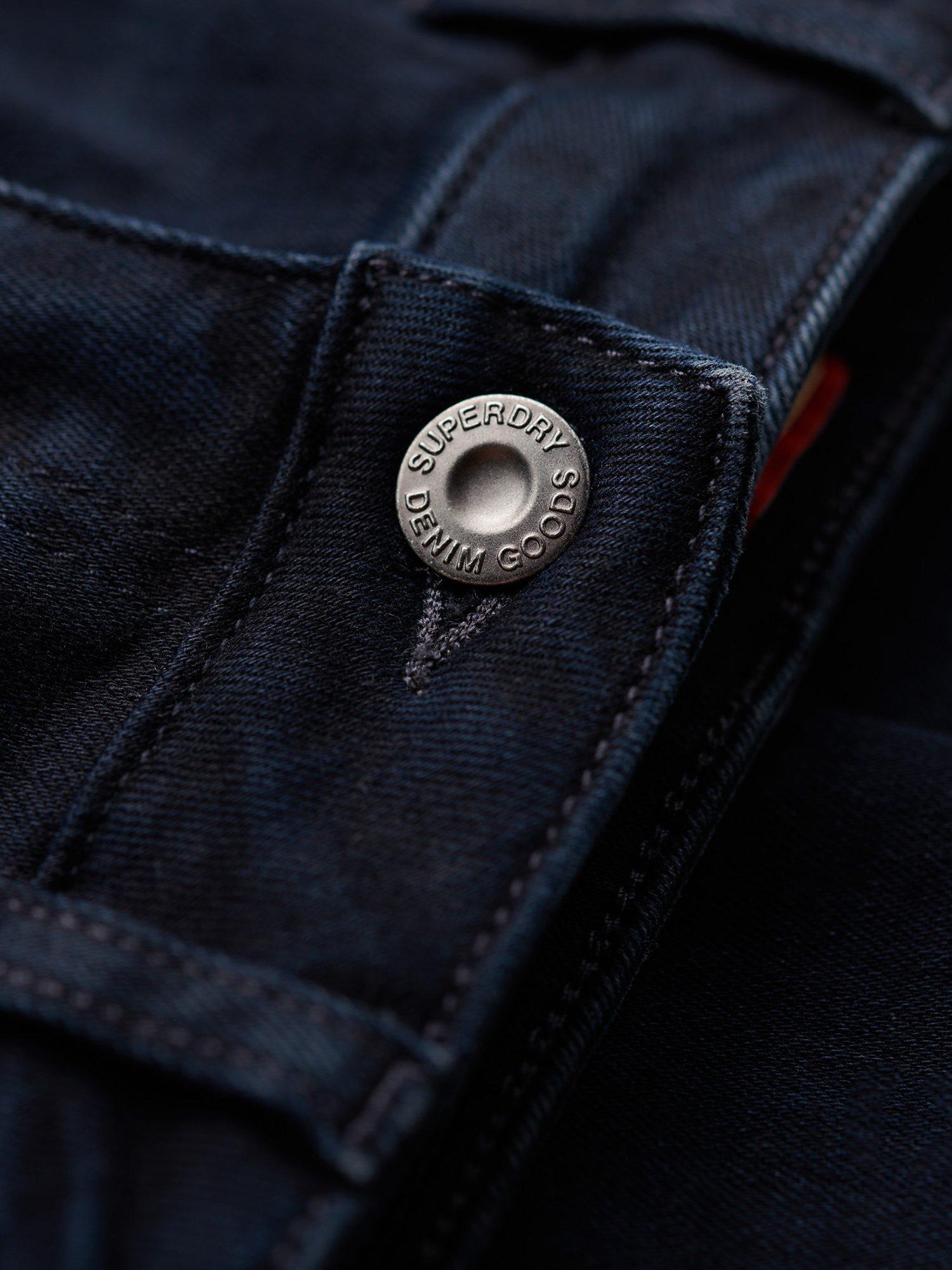 Product image 6 of 6, which shows Superdry Organic Cotton Vintage Mid Rise Skinny Jeans, Viper Blue Black, W26/L30