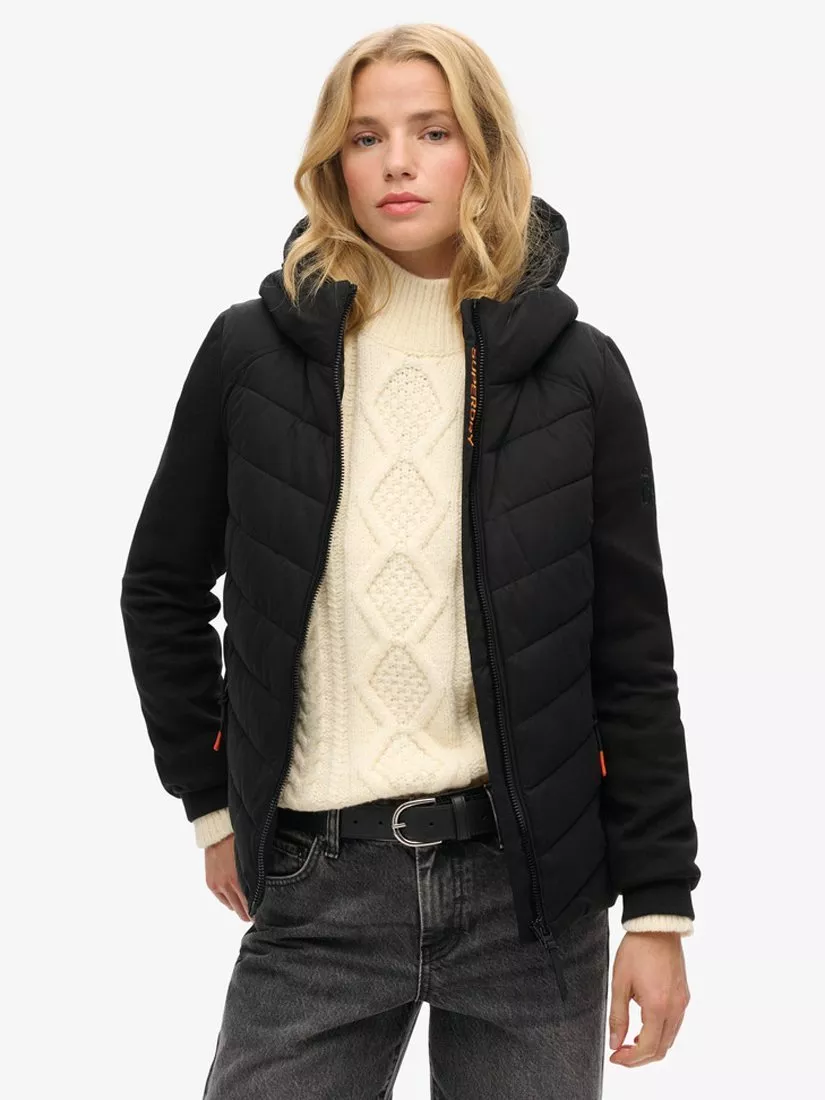 Superdry Hooded Storm Hybrid Padded Jacket Black 16