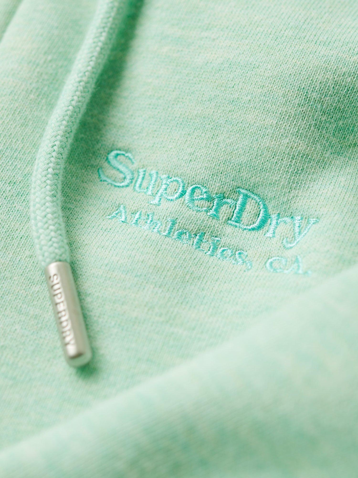 Product image 3 of 6, which shows Superdry Essential Logo Zip Hoodie, Minted Green Marl, 6