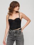 Superdry Lace Satin Midi Corset Top