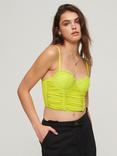 Superdry Ruched Mesh Crop Corset Top