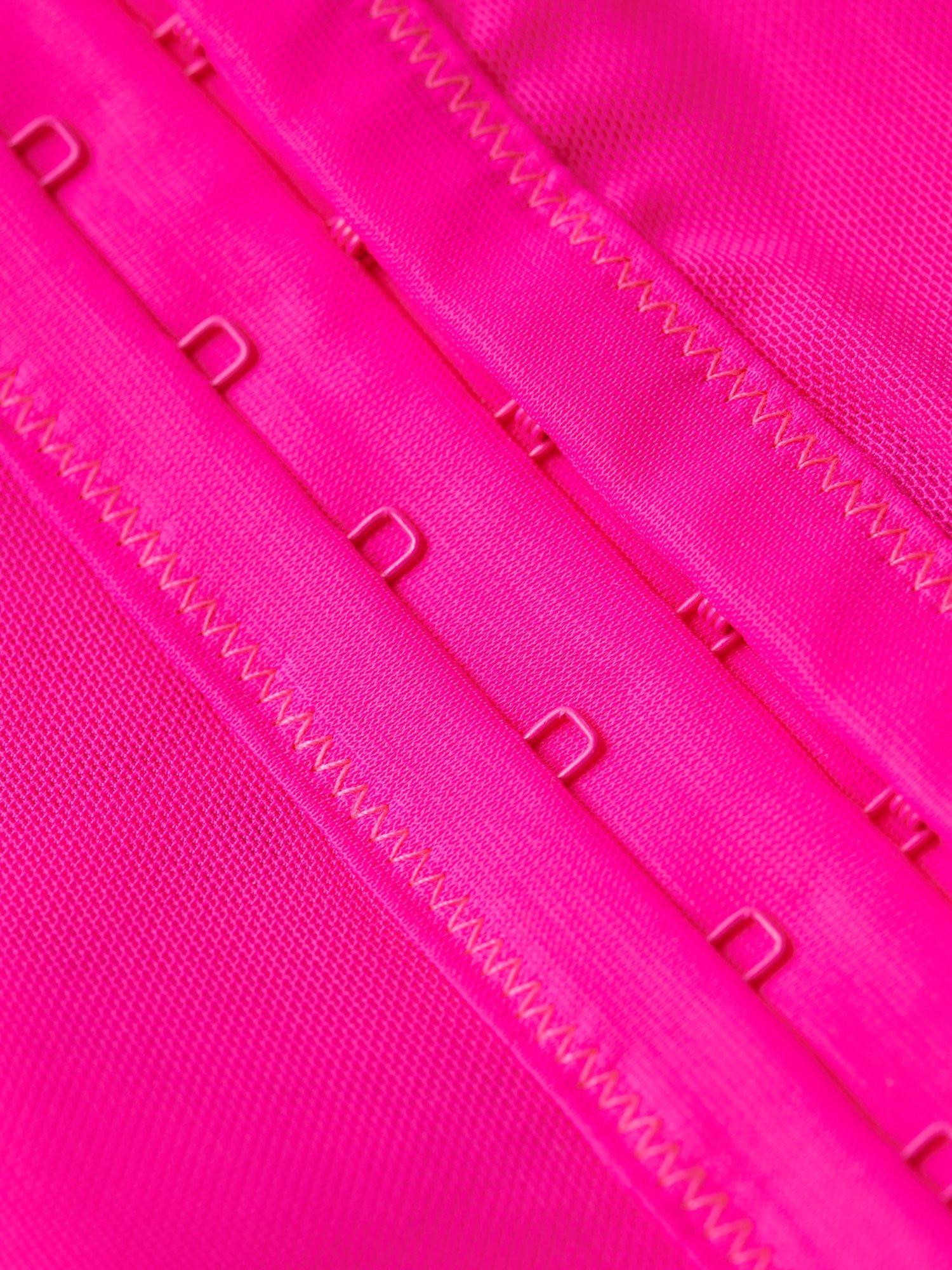 Product image 3 of 5, which shows Superdry Ruched Mesh Crop Corset Top, Pink Glow, 6