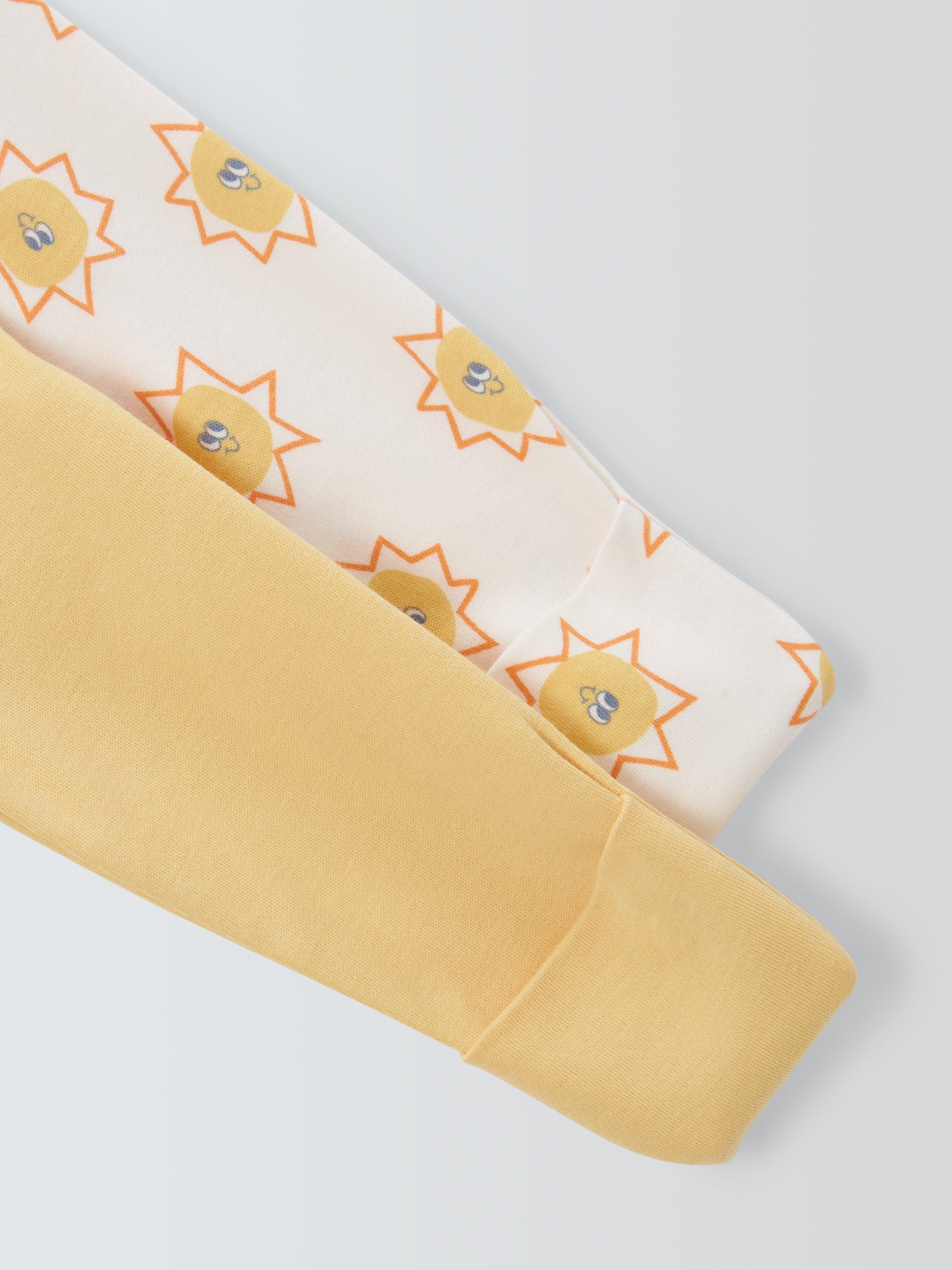 Product image 4 of 4, which shows John Lewis ANYDAY Baby Sunflower Sleepsuit, Bodysuit and Hat Set, Yellow, 12-18 months